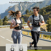Running Vest with 2L Water Bladder, Hydration Vest | for Women and Men, Breathable Durable Chest Pack with Waterproof Pockets for Jogging, Trail Running, Hiking