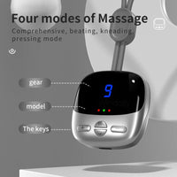 2025 Mini Portable Hanging Neck Massager with Heat Electric EMS TENS Pulse Hot Compress Smart Cervical Spine Massager Shoulder