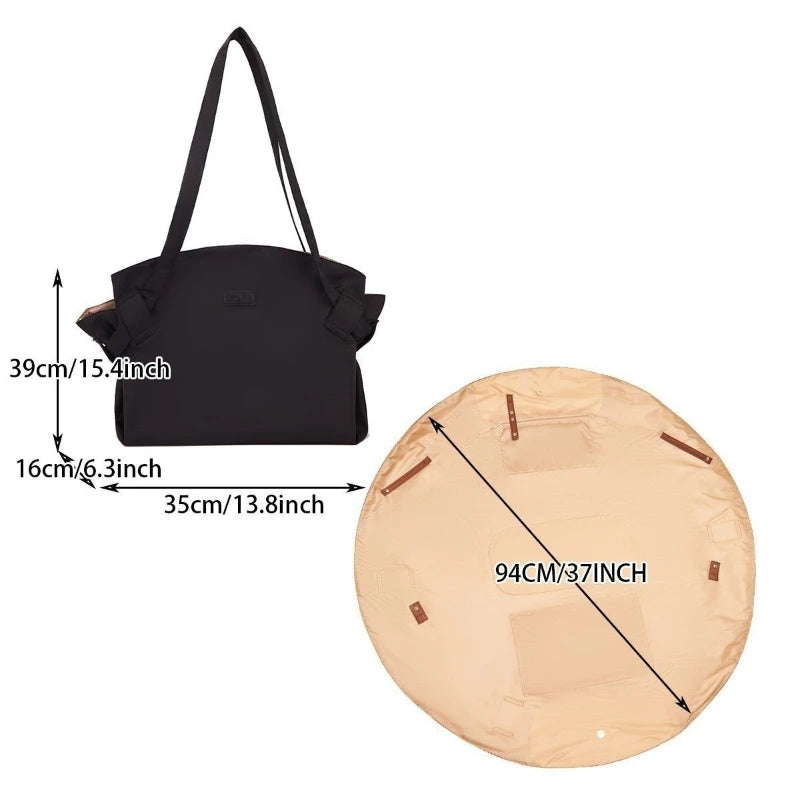 1PCS Large Capacity Foldable Travel Organizer Bag Durable Lightweight Waterproof Tote Duffel Includes Picnic Mat Storage Bag