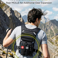 Running Vest with 2L Water Bladder, Hydration Vest | for Women and Men, Breathable Durable Chest Pack with Waterproof Pockets for Jogging, Trail Running, Hiking