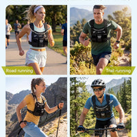 Running Vest with 2L Water Bladder, Hydration Vest | for Women and Men, Breathable Durable Chest Pack with Waterproof Pockets for Jogging, Trail Running, Hiking
